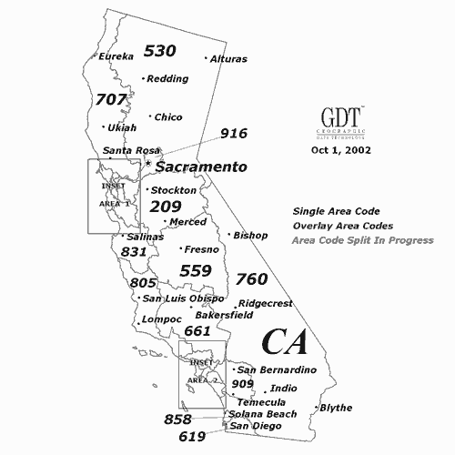 California Area Codes